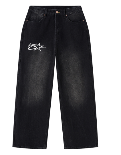 Eminere Washed Wide Leg Jeans