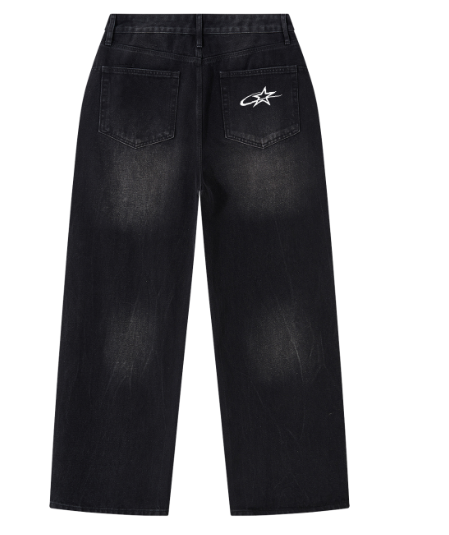 Eminere Washed Wide Leg Jeans