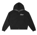 Eminere Plaid Boxy Zip Hoodie