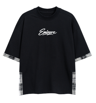 Eminere Plaid Paneled T-Shirt