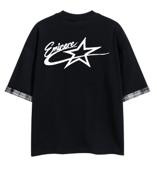 Eminere Plaid Paneled T-Shirt