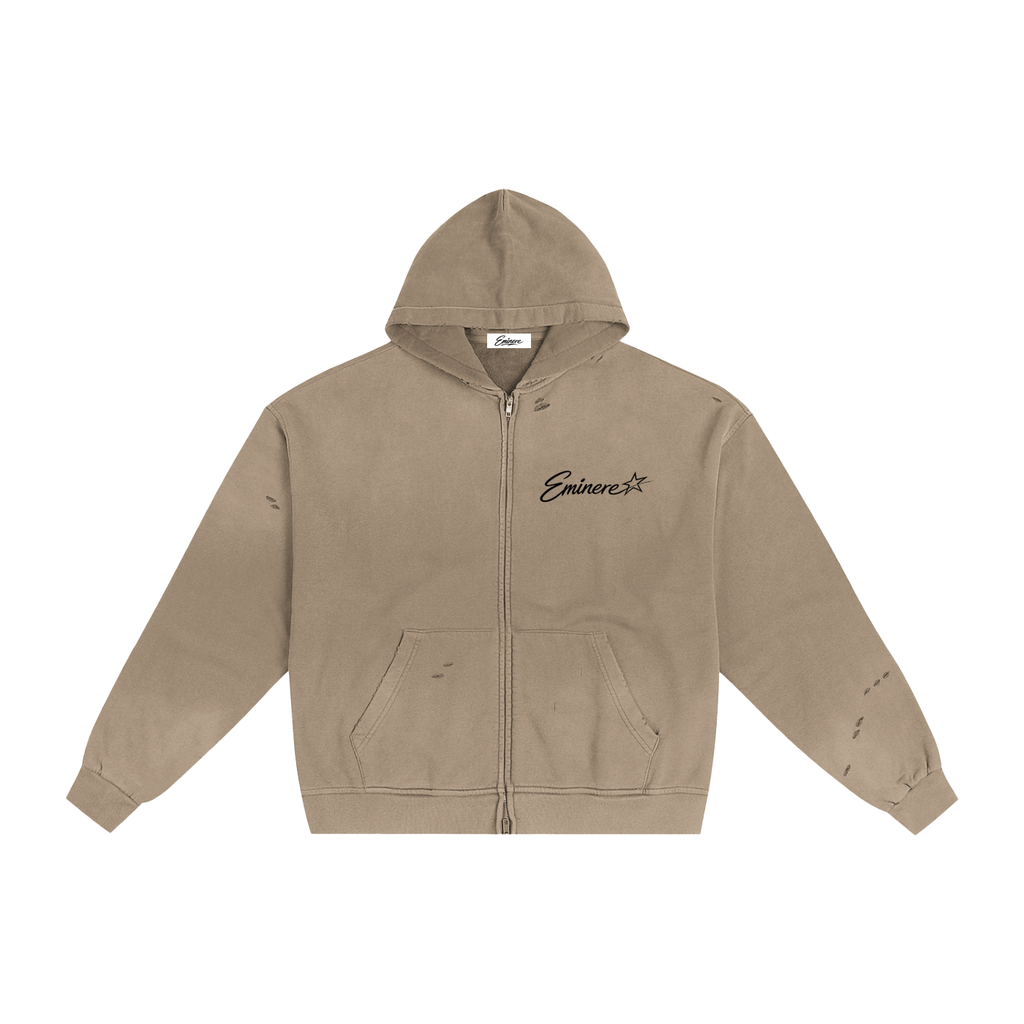 Distressed Zip up